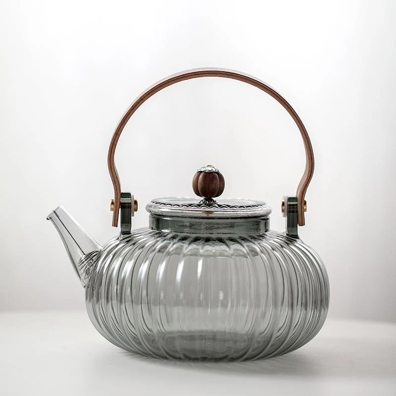 电陶炉蒸煮茶壶灰色加厚玻璃耐高温烧水壶家用茶具煮茶器茶具2005
