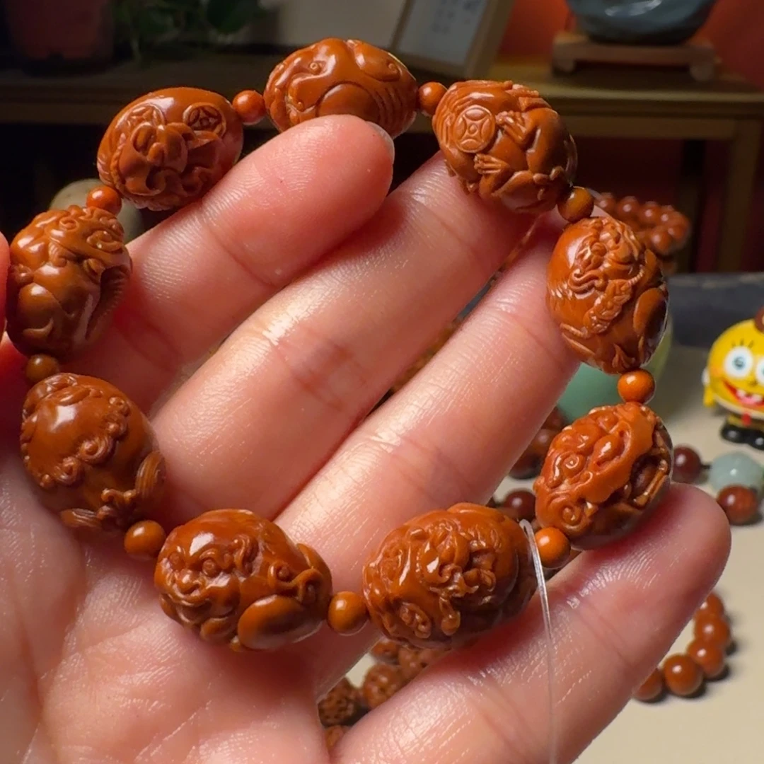 魔***n橄榄核手串/手链手工貔貅