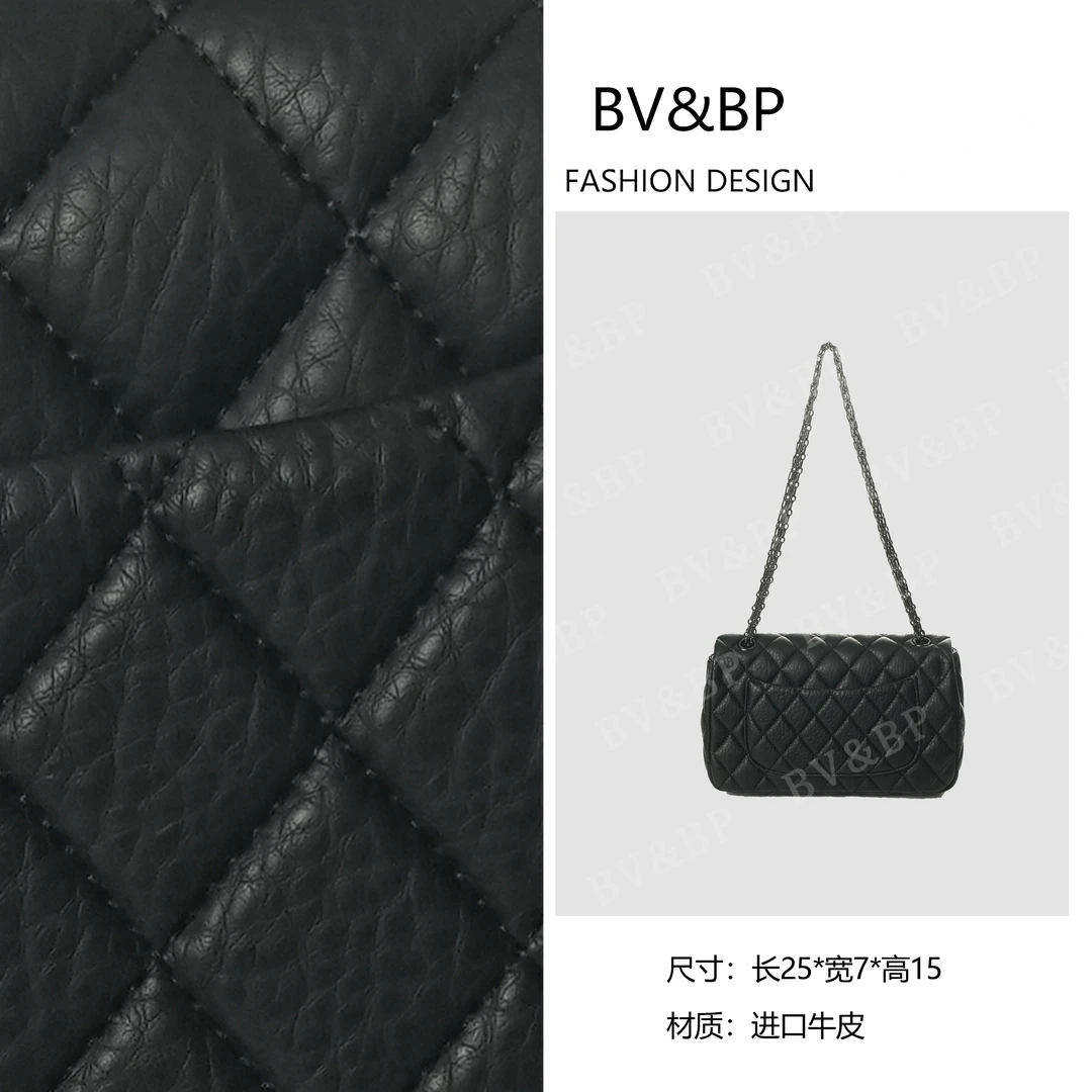 BV&BP· 原创设计 真皮高定手提单肩包 BV24571-黑色