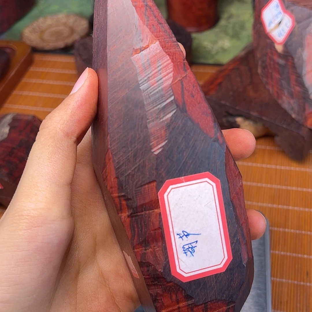 檀香紫檀（小叶紫檀）琴料玉化料质地带水波