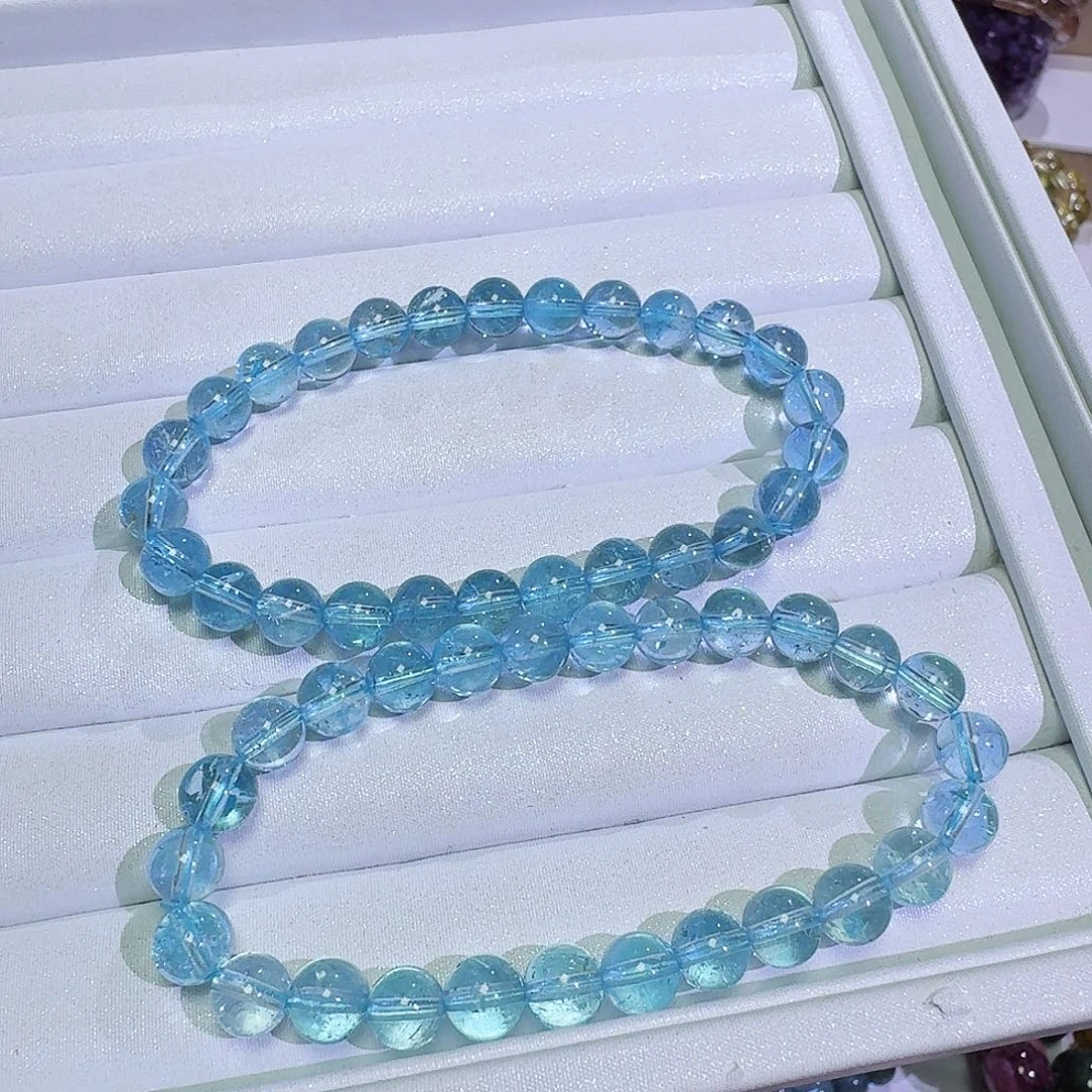 水晶手链未镶嵌不**事蓝托帕7