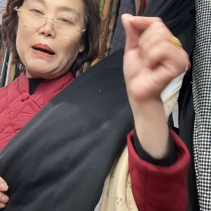 黑色絮片1.1米棉裤面料