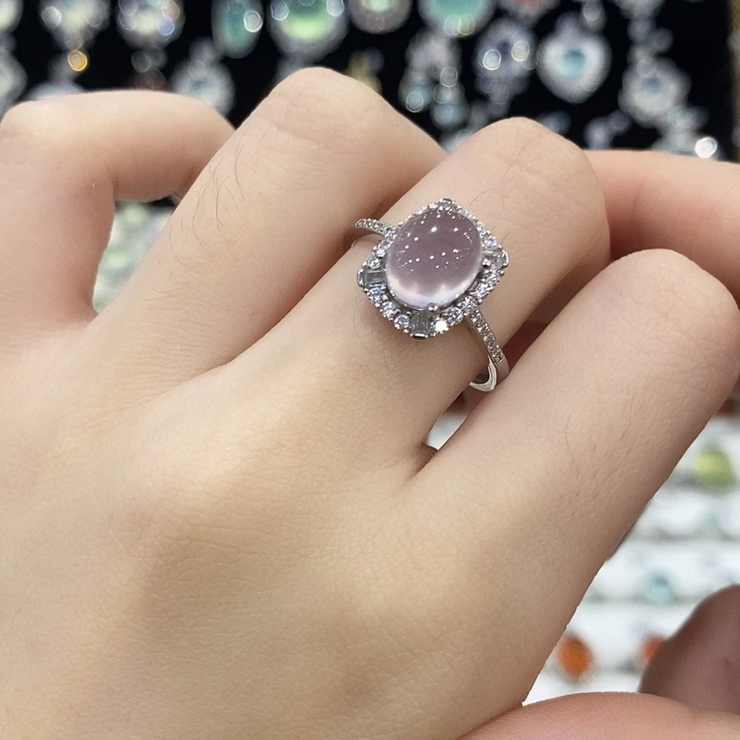 银S925镶嵌萤石戒指