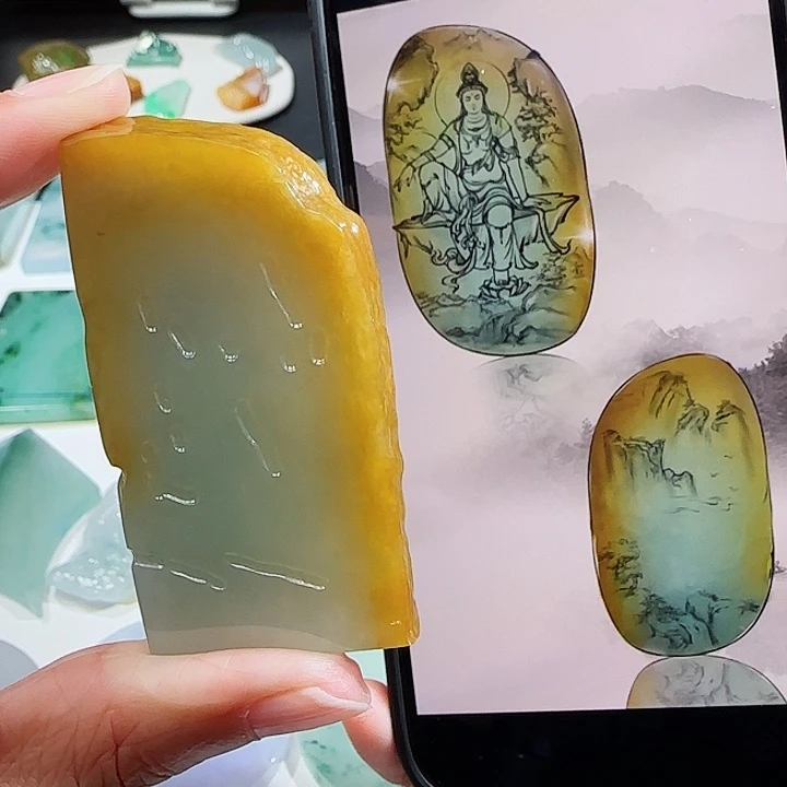 定制翡翠未镶嵌翡翠挂件