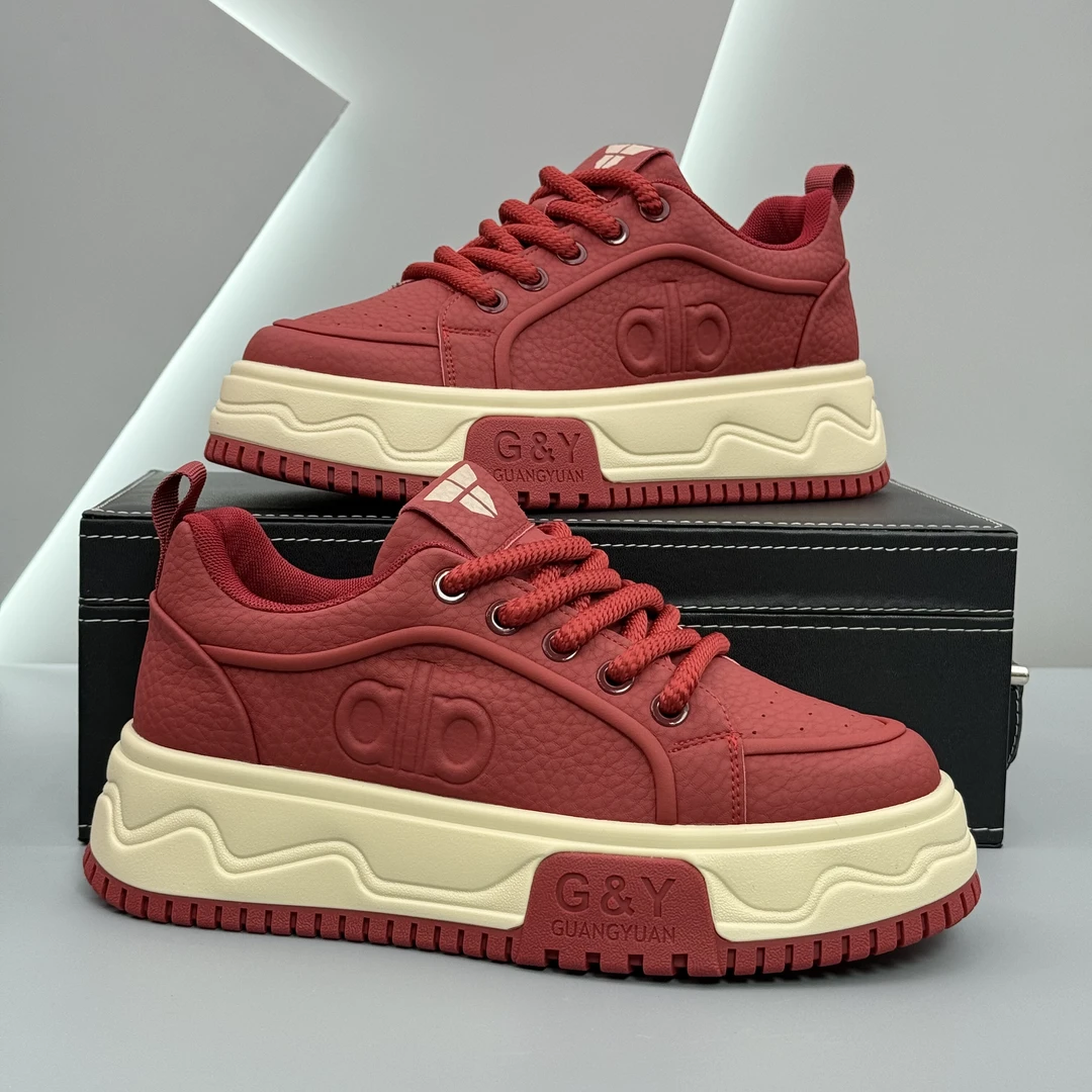 运动板鞋青春潮流男生小白鞋单鞋百搭时尚休闲厚底松糕单鞋