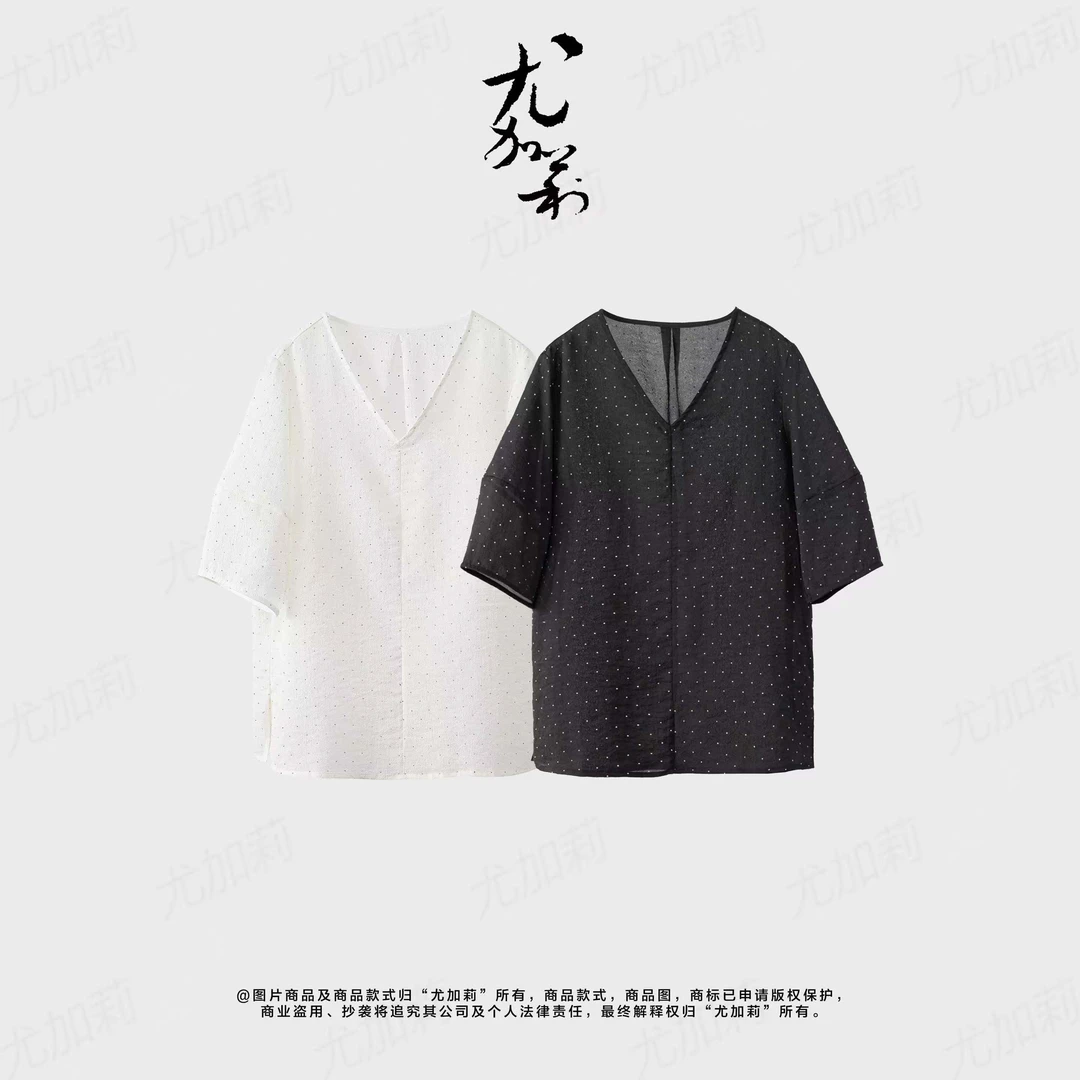 加莉精选【黑玫瑰与白玫瑰】大女人上衣 分码