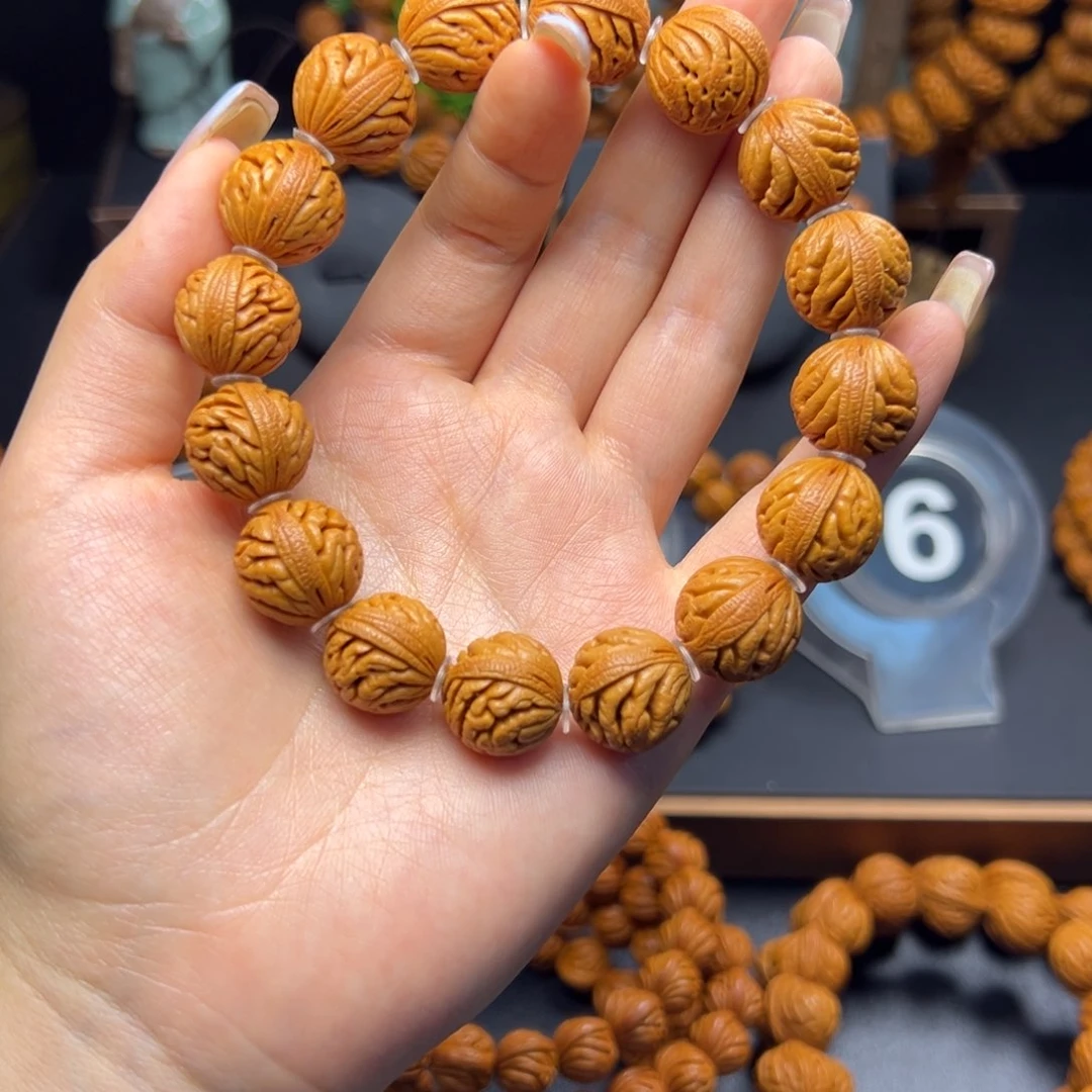 桃核手串博*绣球16手串