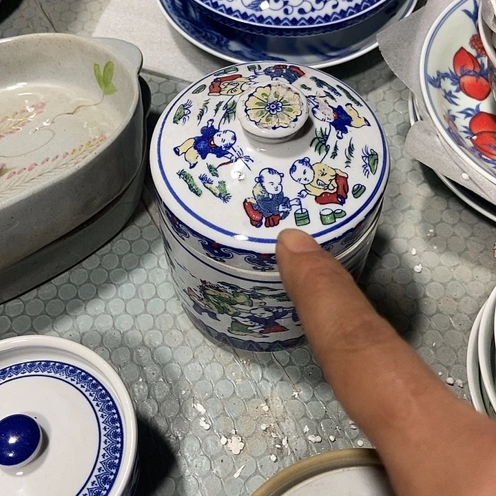 瓷片景德镇陶瓷罐小