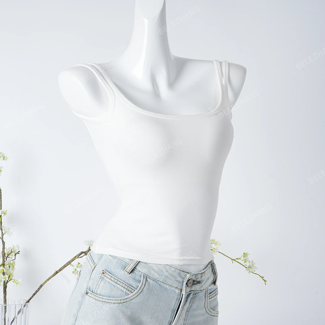 BELE ZHANG 气质大U背亲肤透气舒适吊带背心-3027