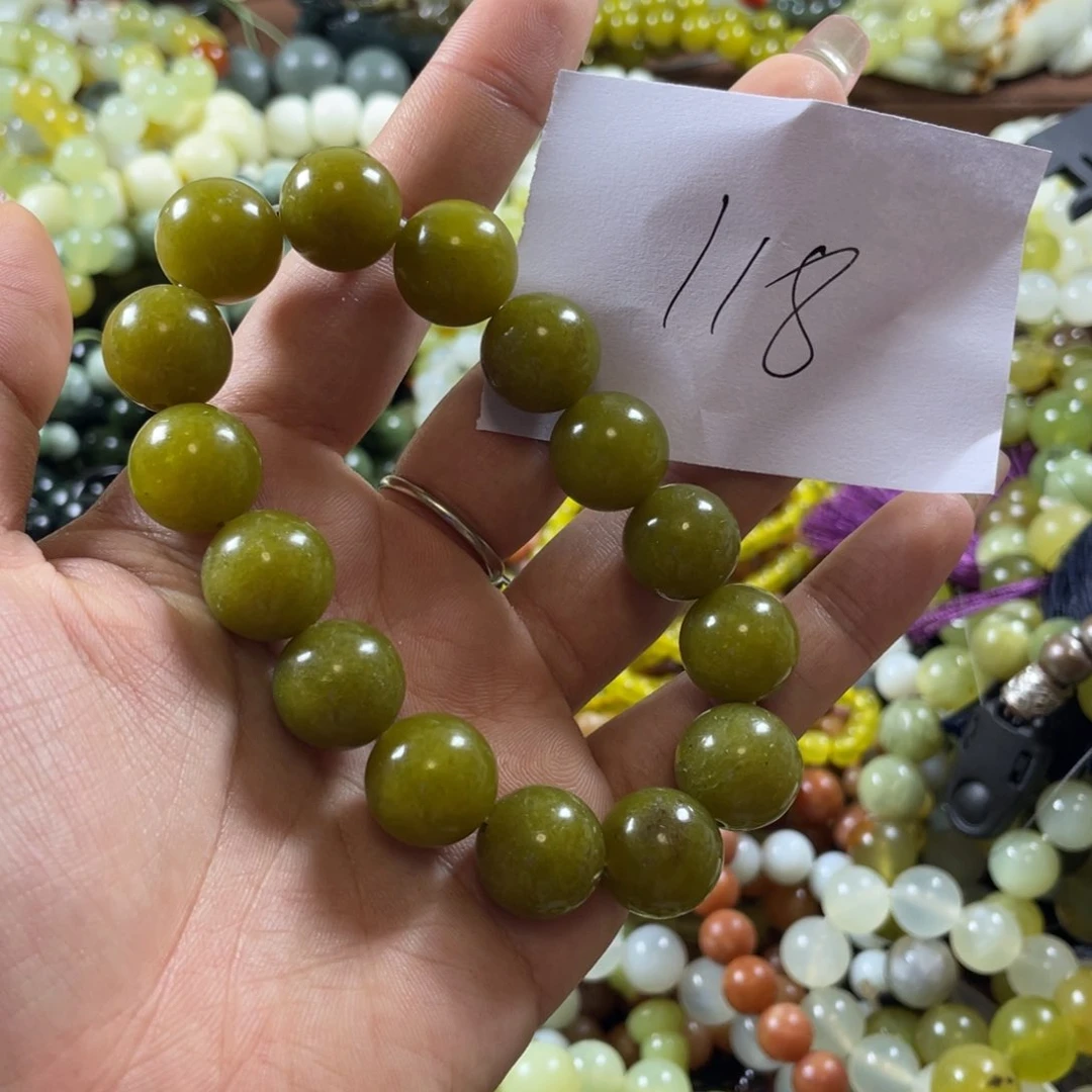 未镶嵌蛇纹石玉手串