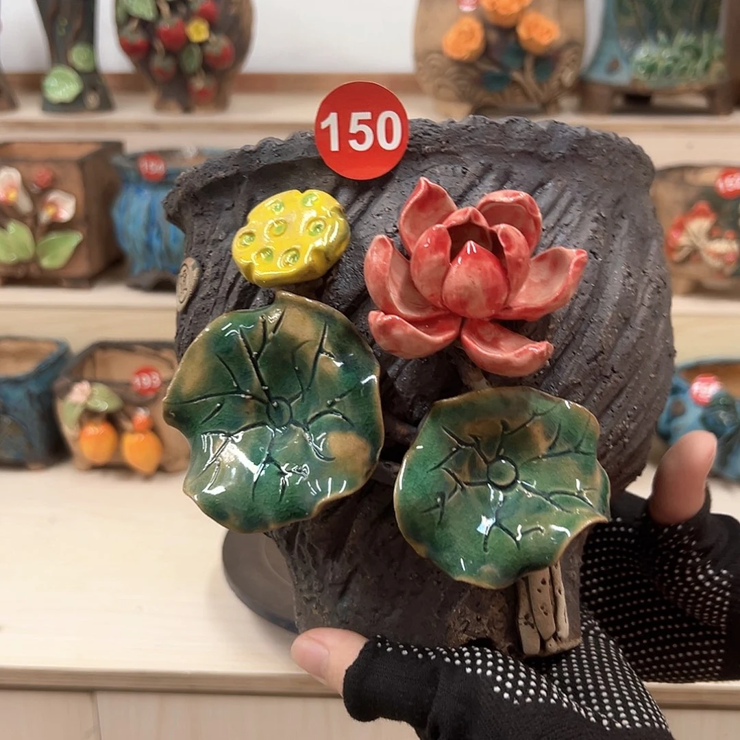 紫砂花盆150号福利款内口15×12外高18