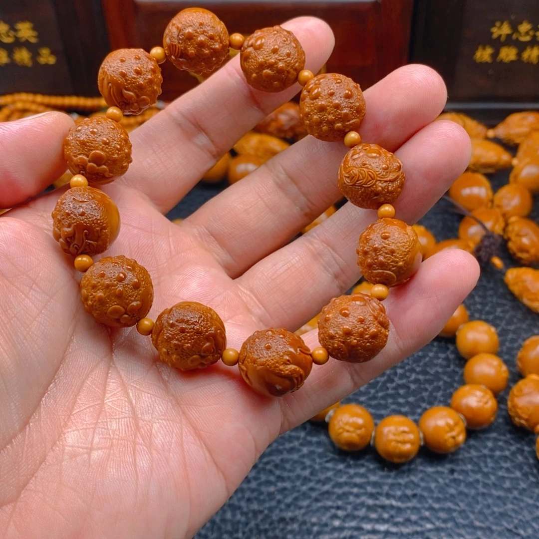 橄榄核手串/手链涵*许静健1.6金蟾