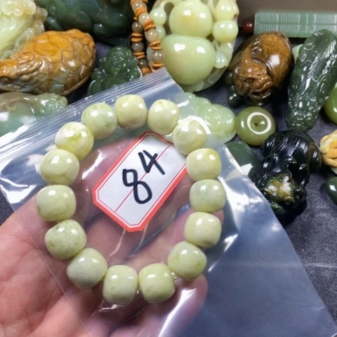 未镶嵌蛇纹石玉手链