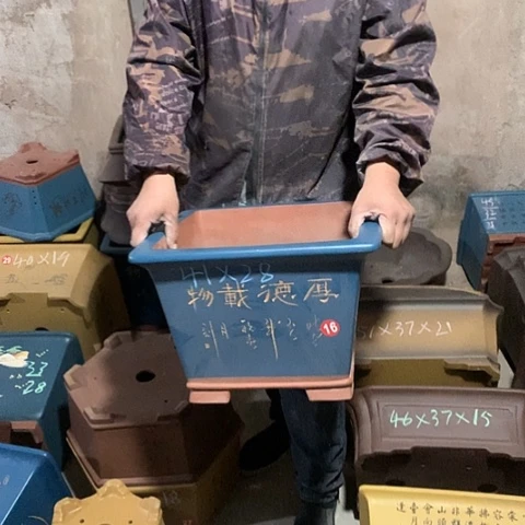 紫砂花盆手工制作