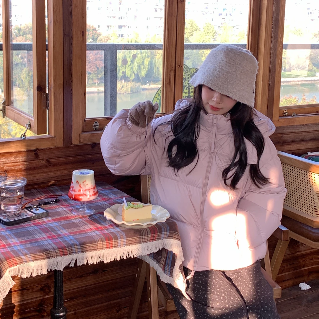 「大昕·蓝铃书签」2025冬季韩系小个子氛围感甜美新款羽绒服