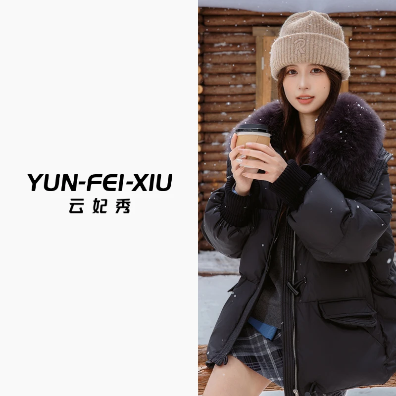云妃秀大码女装羽绒服时尚拼接百搭气质微胖开衫显瘦春8818-1