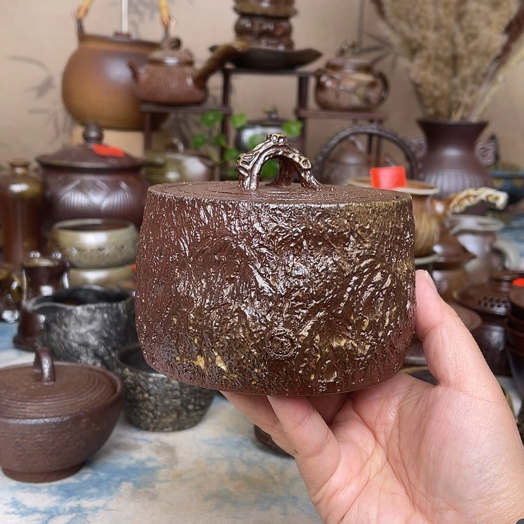 手作树桩茶叶罐醒茶罐