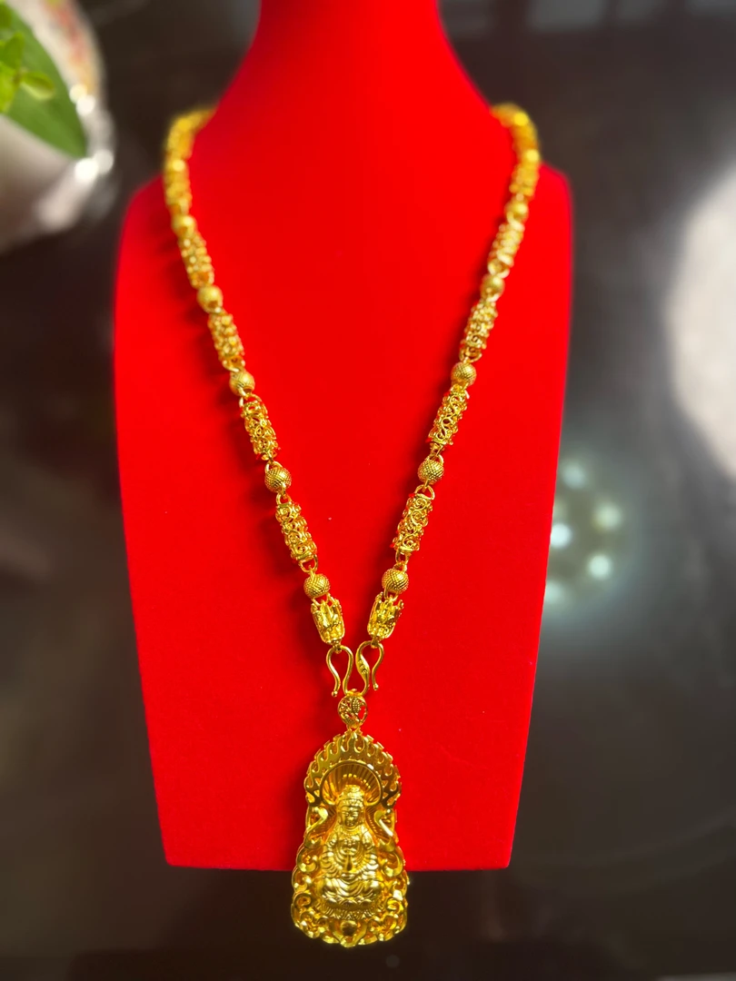 A416-任氏Rs精密帝王双龙头平安观音项链