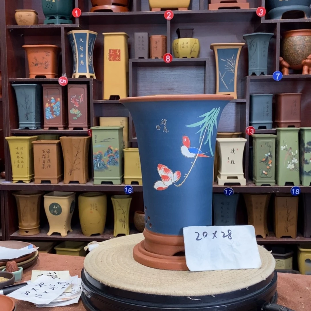 紫砂花盆紫砂花盆