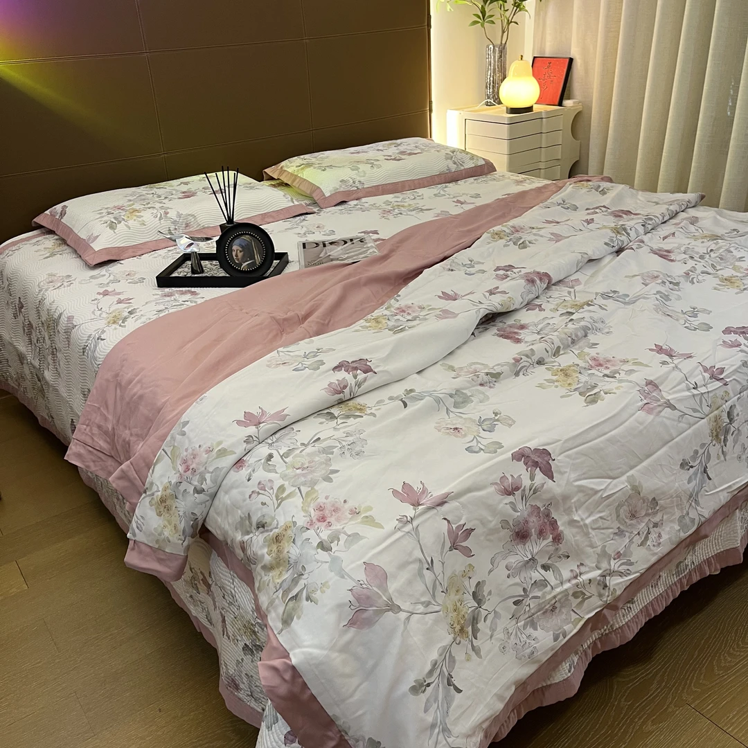 畅姐推荐【双面天丝水洗床盖】双面天丝水洗床盖三件套