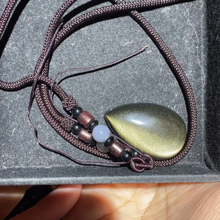 黑曜岩吊坠(不含链)未镶嵌树****茶