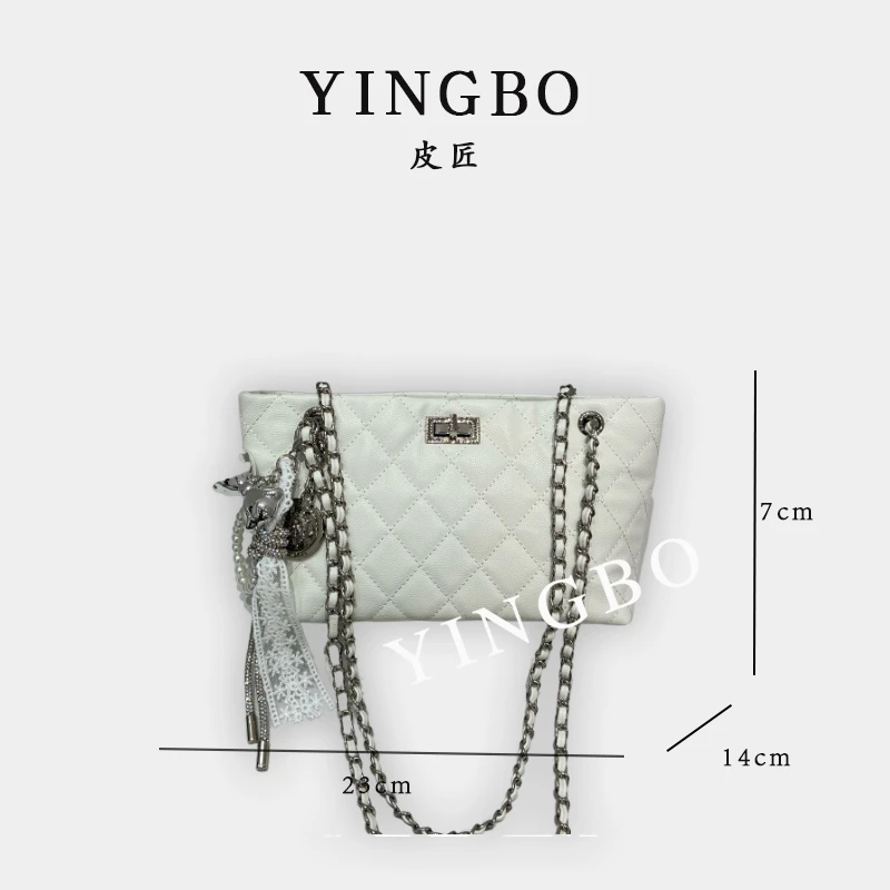 【英柏甄选】ZT-D7198-月光白 然与纯小众设计感时尚单肩百搭女包