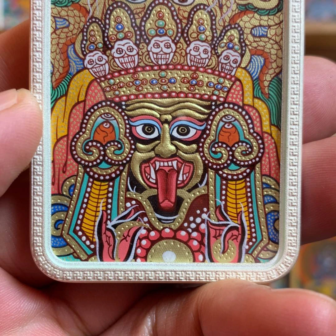 热贡手绘扎吉拉母唐卡