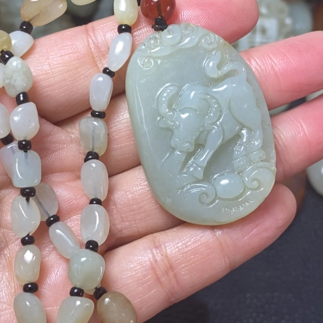 和田玉未镶嵌套链