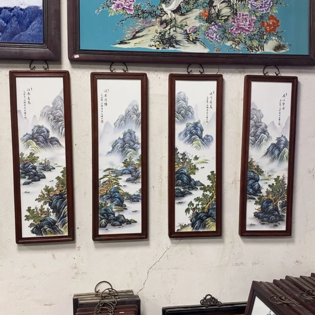 瓷片80*28*1景德镇瓷板画柴窑烧制