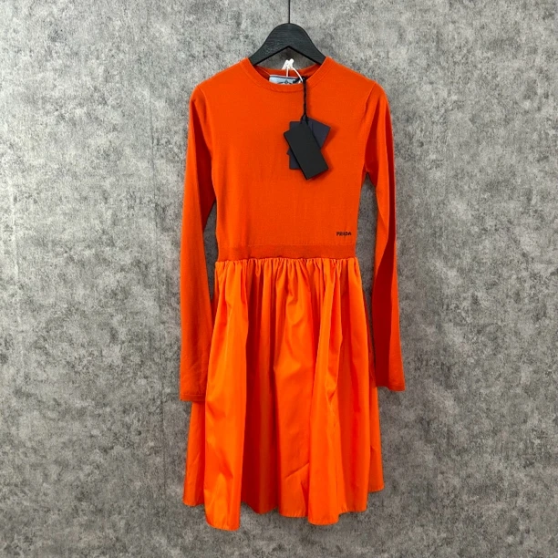 未使用 Prada/普拉达 Prada橘色连衣裙