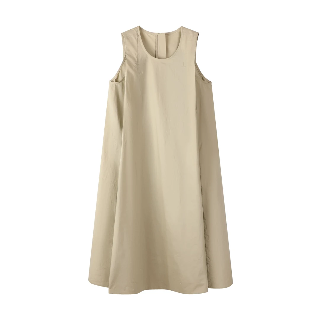 30564【江南订单】25夏新品连衣裙圆领A型无袖0169