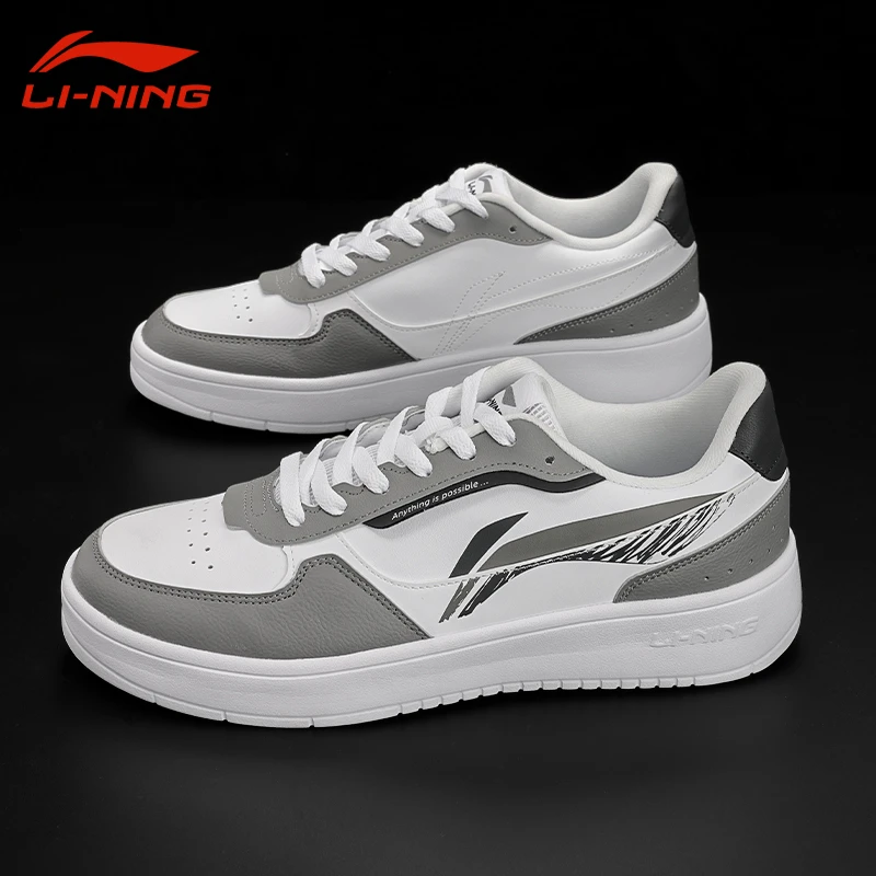 李宁都达男鞋板鞋2025夏季创意休闲板鞋低帮透气时尚潮流休闲鞋