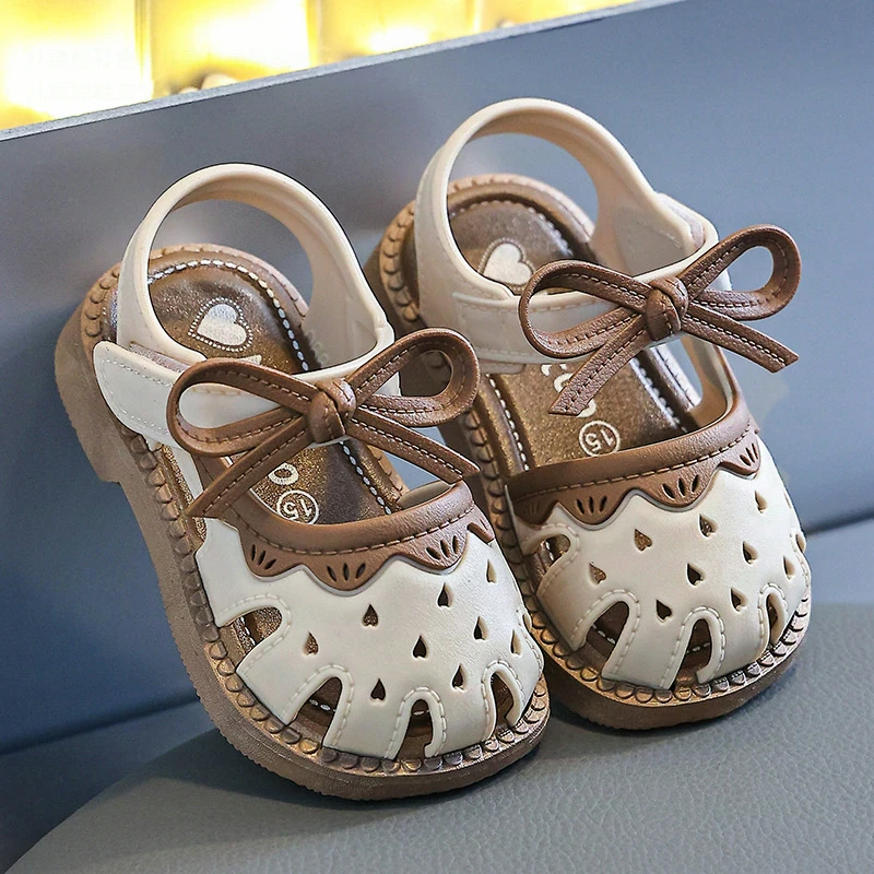 女童包头凉鞋2025夏季新款宝宝鞋子软底女孩学步婴儿鞋小童公主鞋