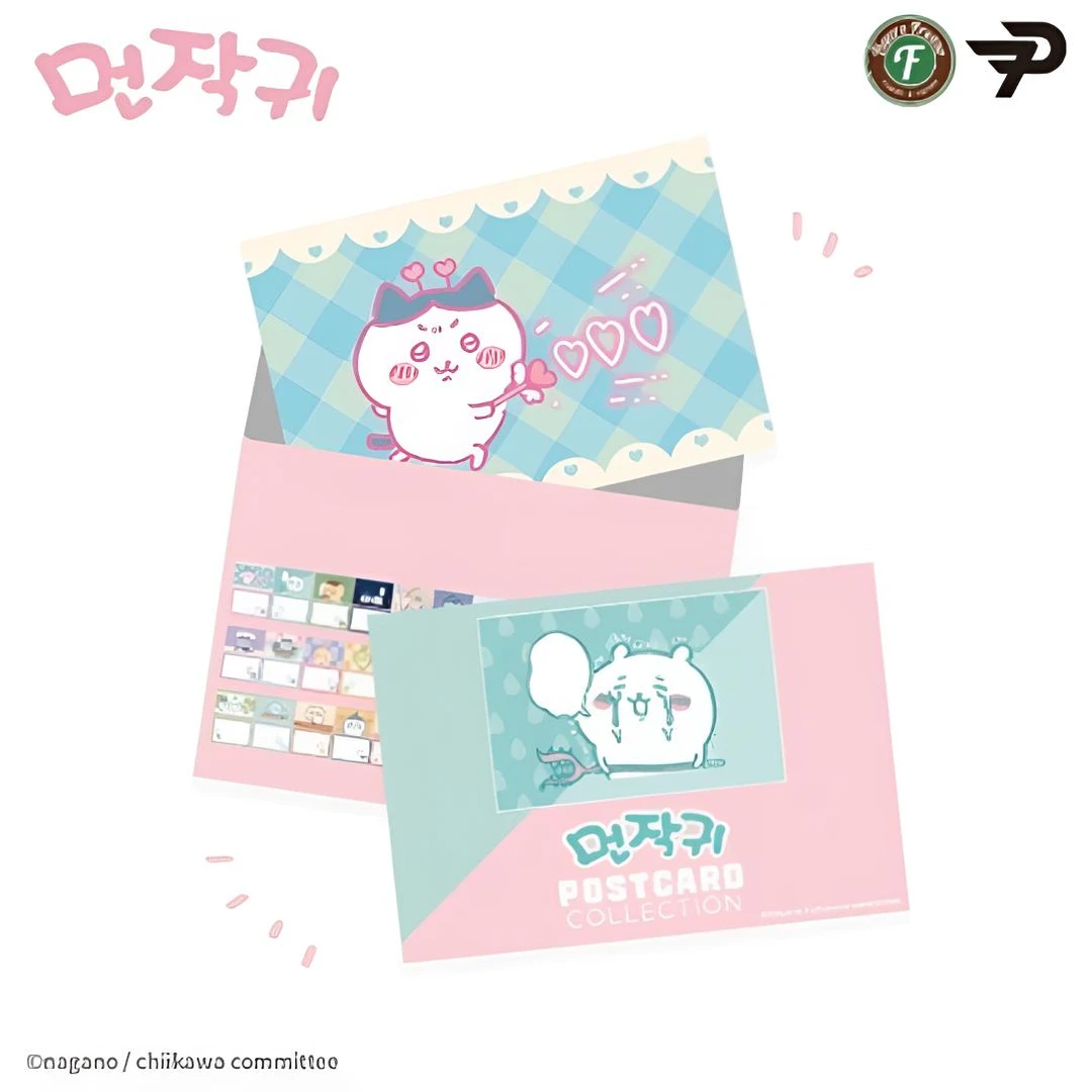 鱼仔【chiikawa韩版明信片】正版吉伊卡哇韩国限定三小只明信片