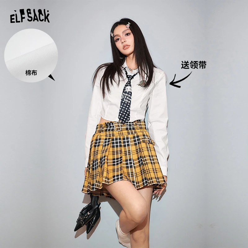 【诗语专属】【贝蒂联名妖精的口袋学姐很忙学院风白衬衫女2024