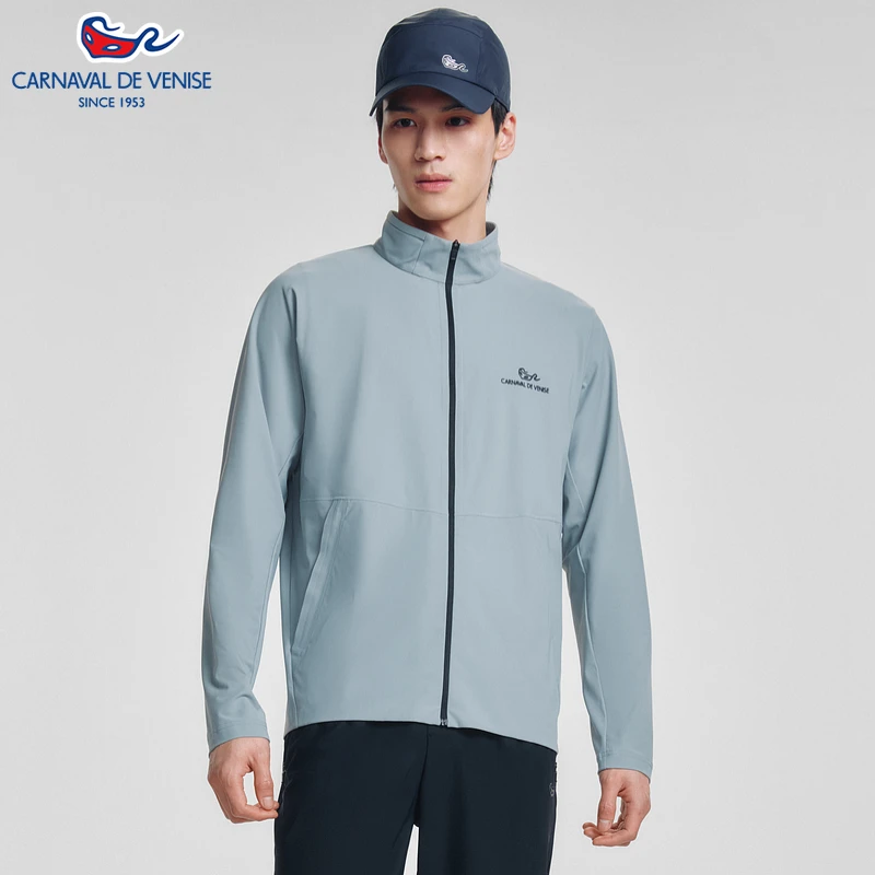 高弹凉感防晒carnavaldevenise威尼斯25夏男装立领薄运动长袖外套