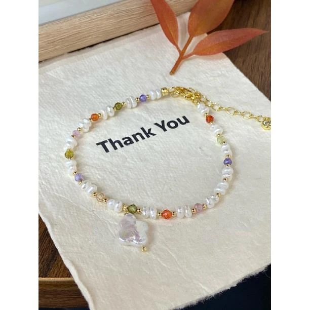 S072塞纳河之梦  春日氛围感的神淡水珍珠手链时尚简约款