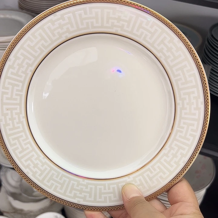 新骨瓷7.5英寸三个平盘微瑕完美主义者慎拍