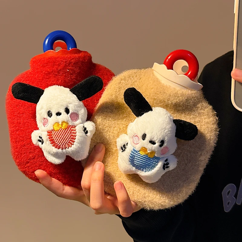 可爱小狗多巴胺注水暖水袋加厚防爆暖肚子热敷专用灌水小号暖手宝