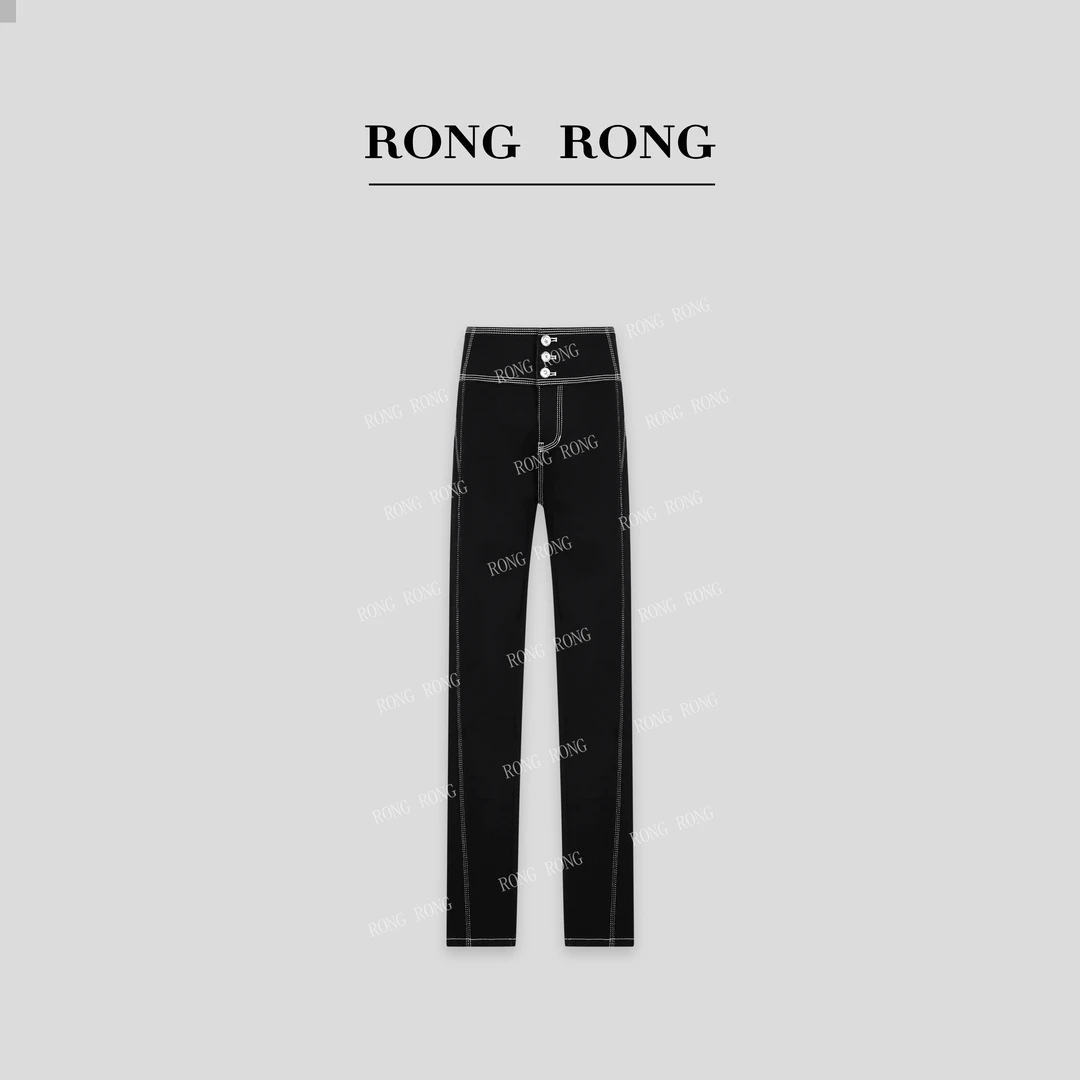 溶溶【压线超模裤】RONGRONG 高腰高弹修饰腿加绒小脚裤 RR20243606