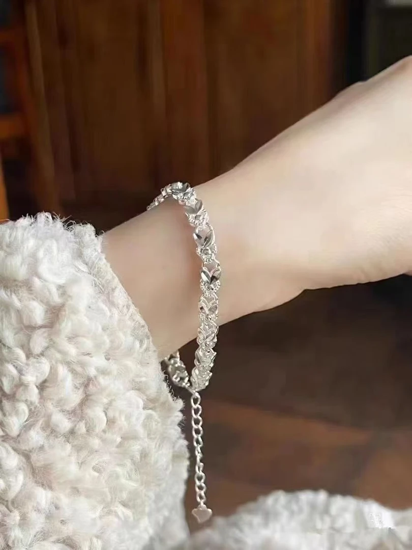 足银9999 高端大气实心精美 小众百搭幸运兔手链 货号024