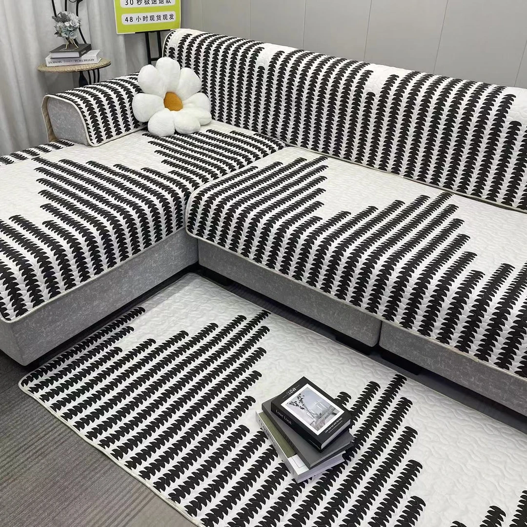 【单张福利】加厚防滑沙发垫四季通用绗缝防皱座位扶手靠背通用