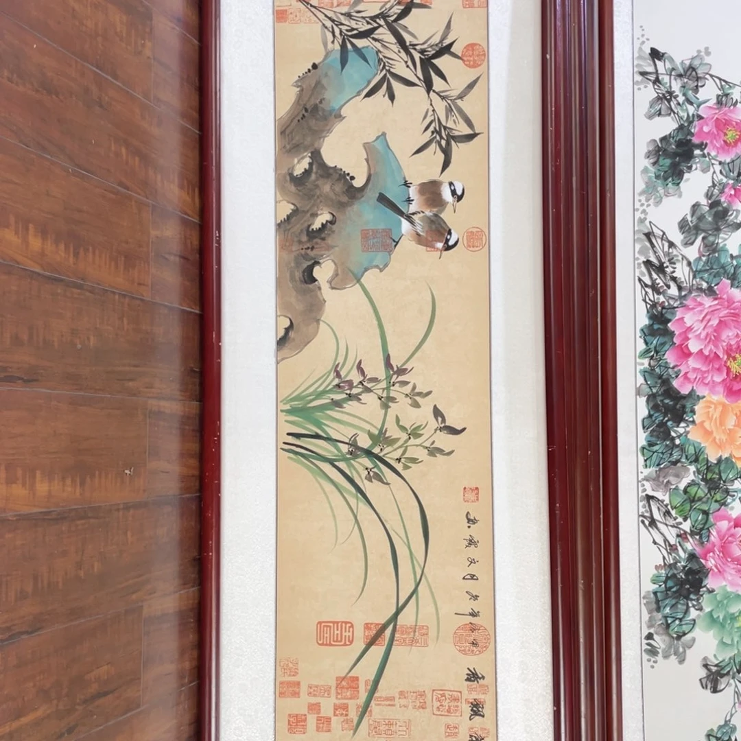 国画带框尺寸48*163厘米