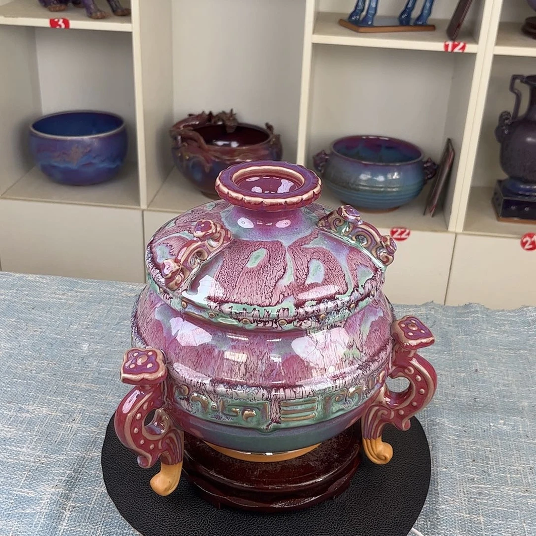 瓷片千秋如意鼎大师作品