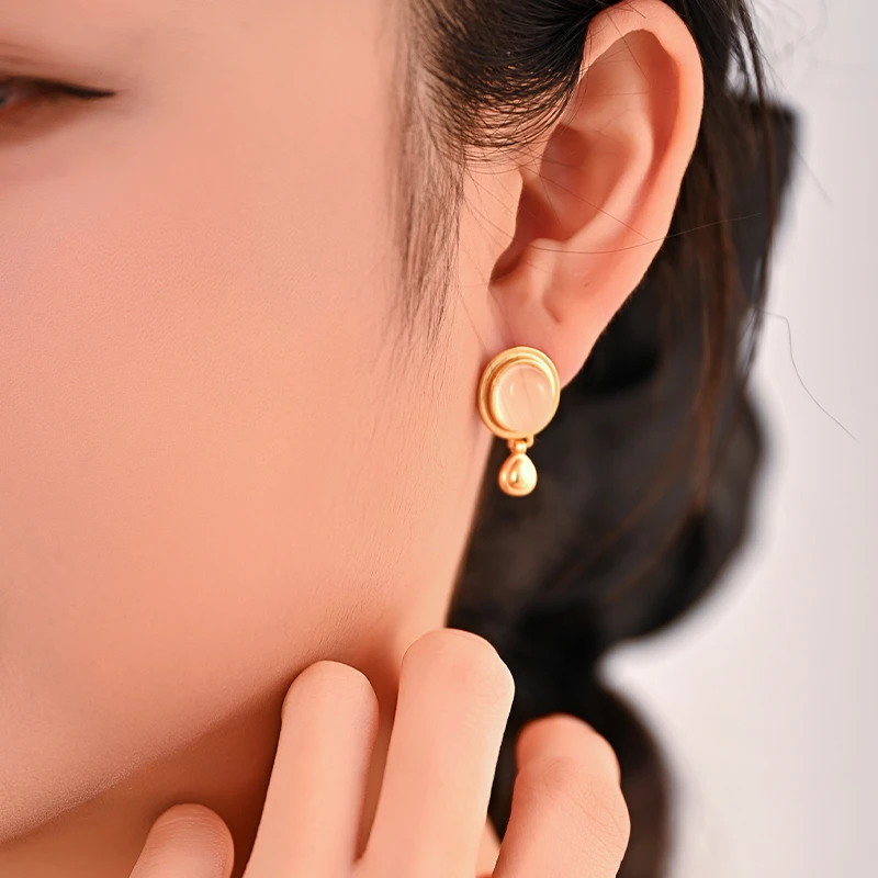 铜合金耳饰 2025新款时尚百搭小香风耳钉经典气质高级感耳饰女25