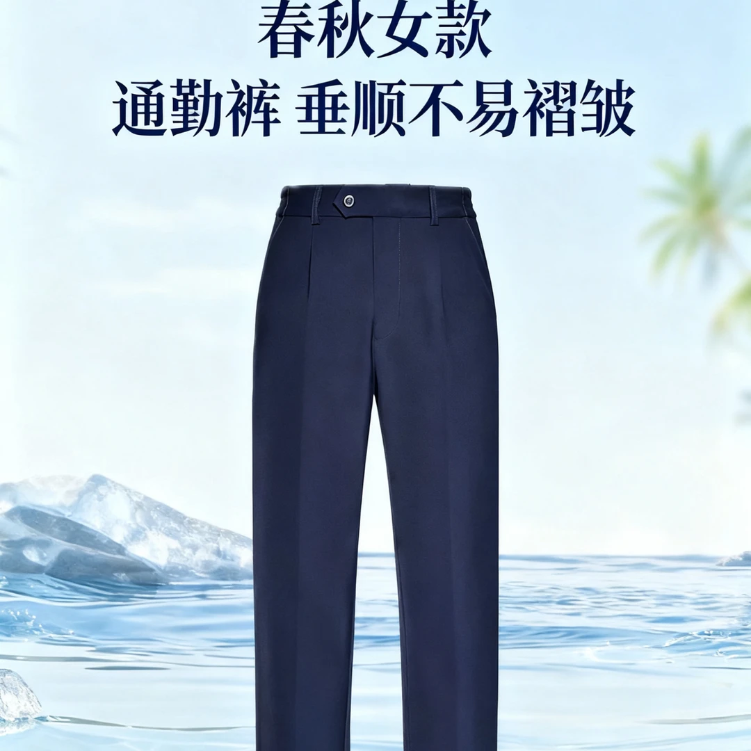 春秋女款防水 弹力 通勤裤