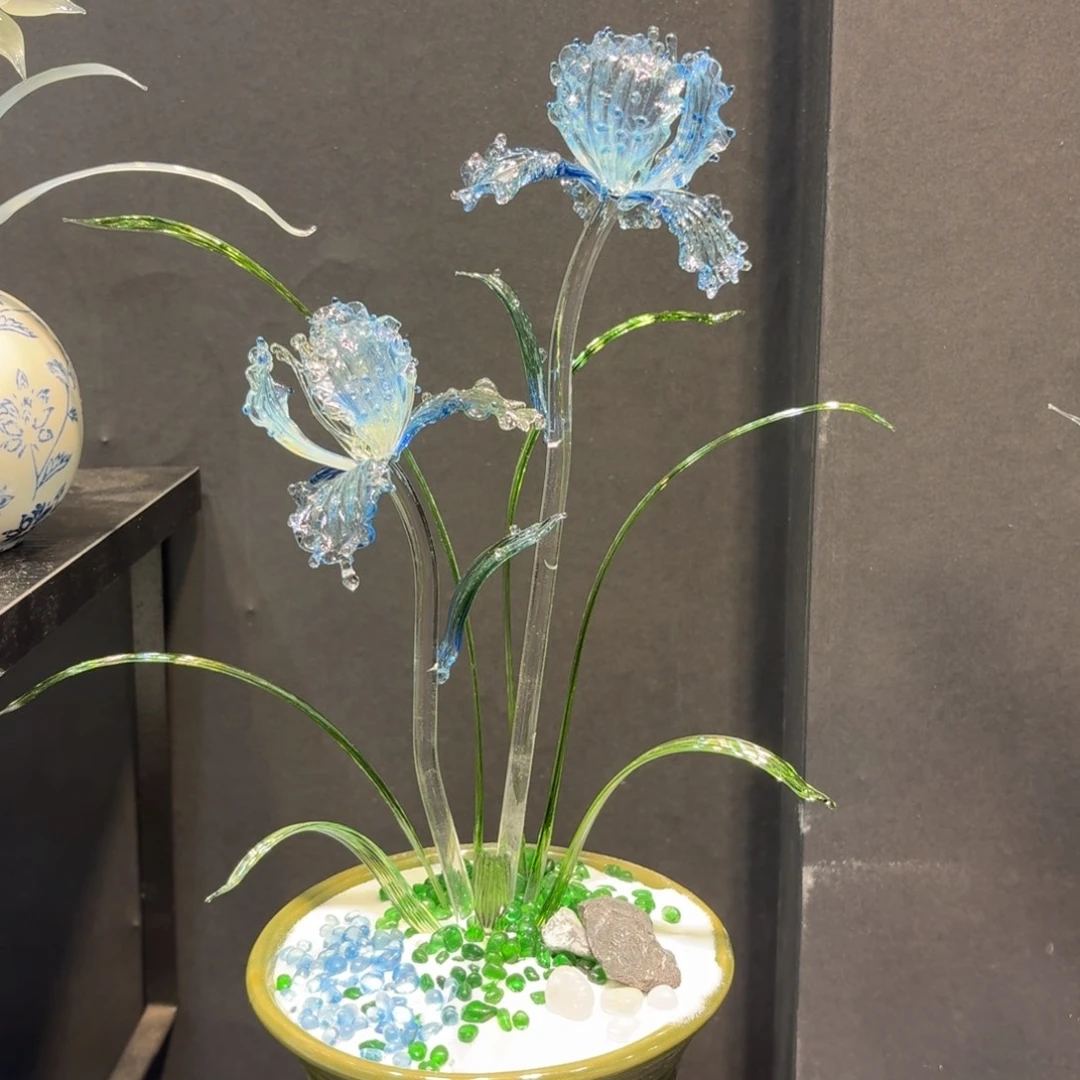 手工艺品琉璃鸢尾花13