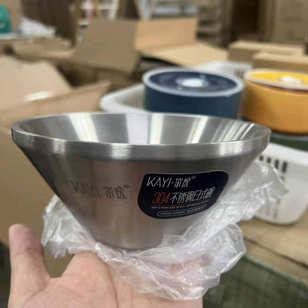 家逸轻奢V形碗不锈钢碗