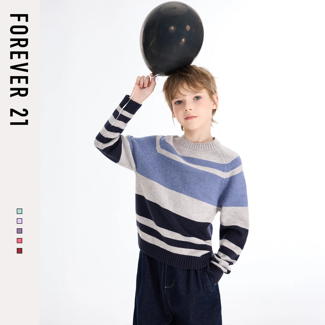 Forever 21童装男童毛衣秋装2025新款帅气大童针织衫儿童秋季上衣