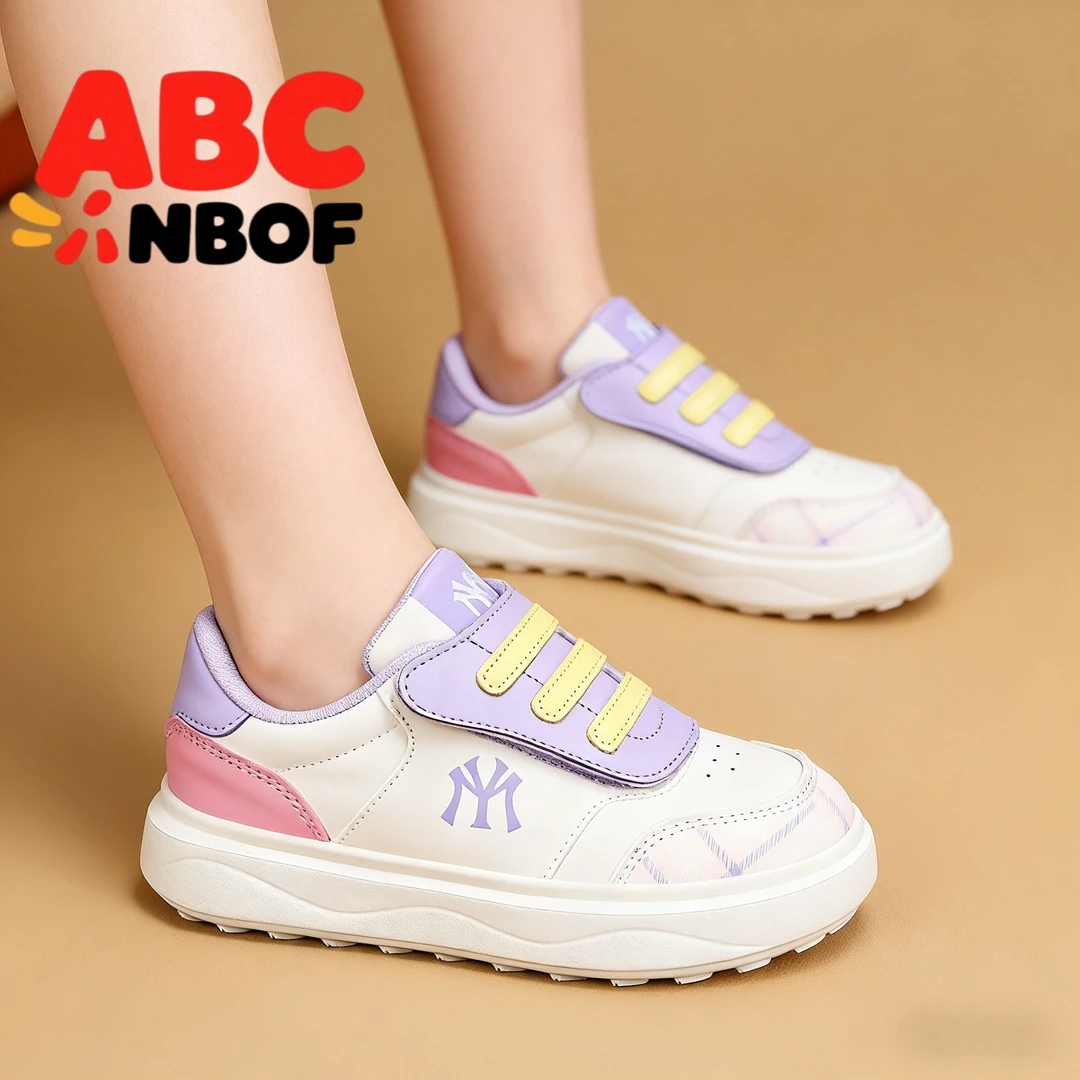 ABC NBOF童鞋女童板鞋2025新款秋季儿童皮面运动鞋女孩时尚小板鞋